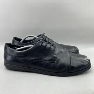 Birchbury Brenston Barefoot Oxford Men Size 13 Black Leather Comfort Dress Shoes